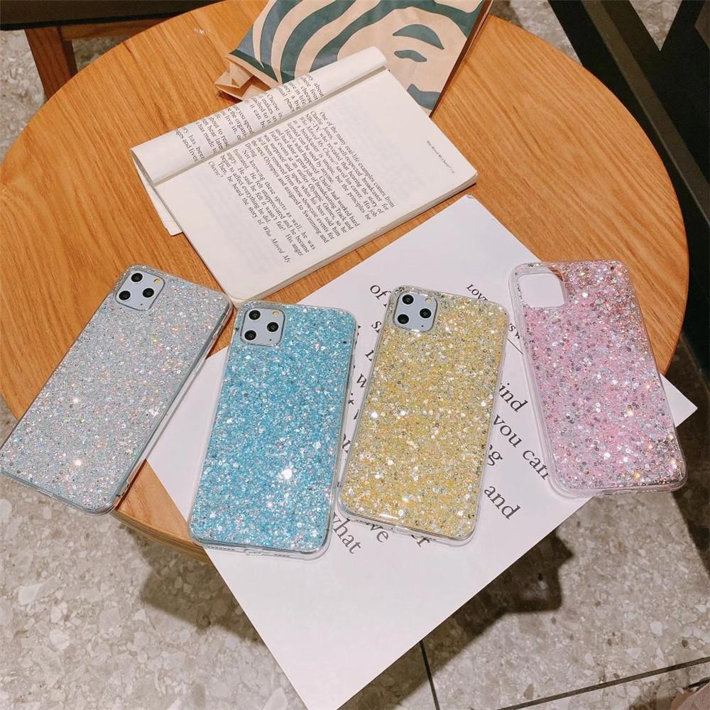 Чехол для телефона с блестками и пайетками для Samsung Galaxy Note 20 S20 S21 FE S22 S23 S24 Plus, ультрамягкая силиконовая защитная задняя крышка