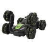2.4Ghz пульт дистанционного управления трюковая машинка 6 колес свет звук вращающаяся на 360 градусов игрушка для детей зеленый