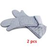 1-2pcs Oven Gloves Long Cotton Oven Mitts BBQ Glove Kitchen Accessories 23In Heat Resistant Anti-hot Baking Gloves Cooking Tool
