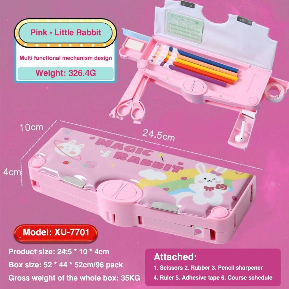 Двухслойный пенал Большой емкости Коробка для хранения канцелярских принадлежностей Пенал Подарок для студентов