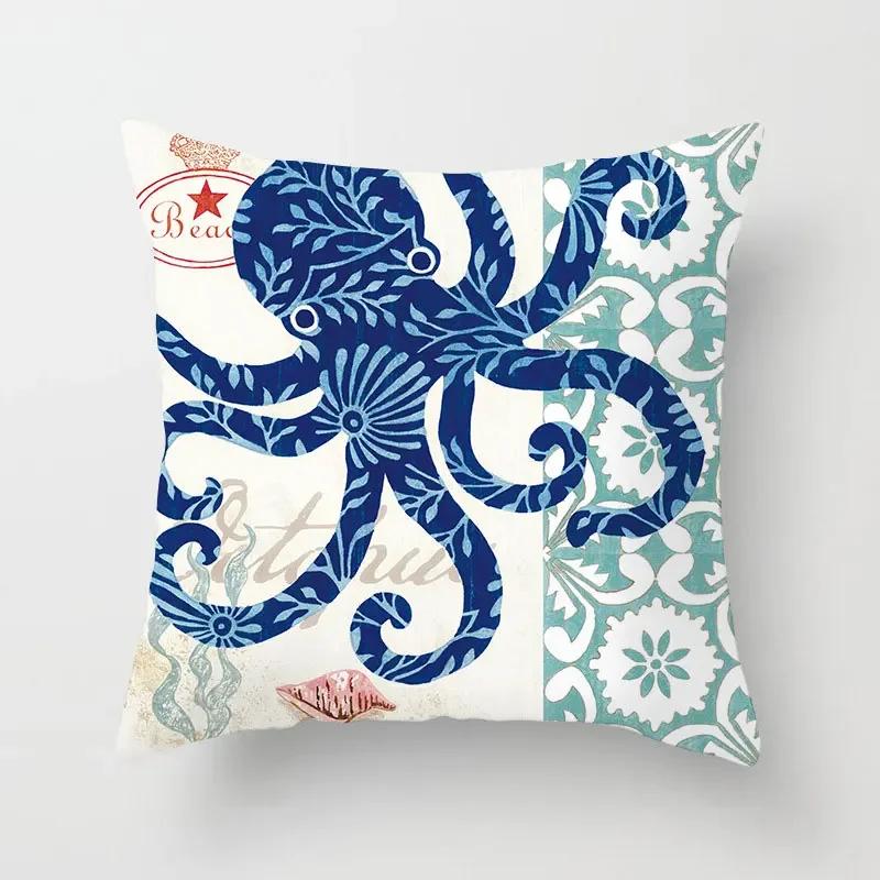Sea Mermaid Throw Pillow Cover With Short Plush Print For Living Room Sofa Decoration Cushion Cover Pillow Covers Decorative