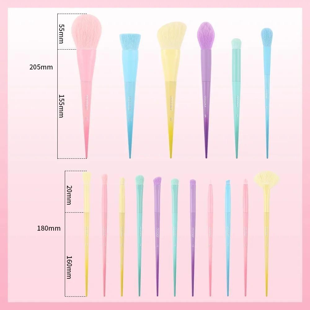 17 шт. профессиональный набор кистей для макияжа, многоцветная основа, консилер, тени для век, пудра, румяна, кисти для растушевки, инструмент для макияжа красоты