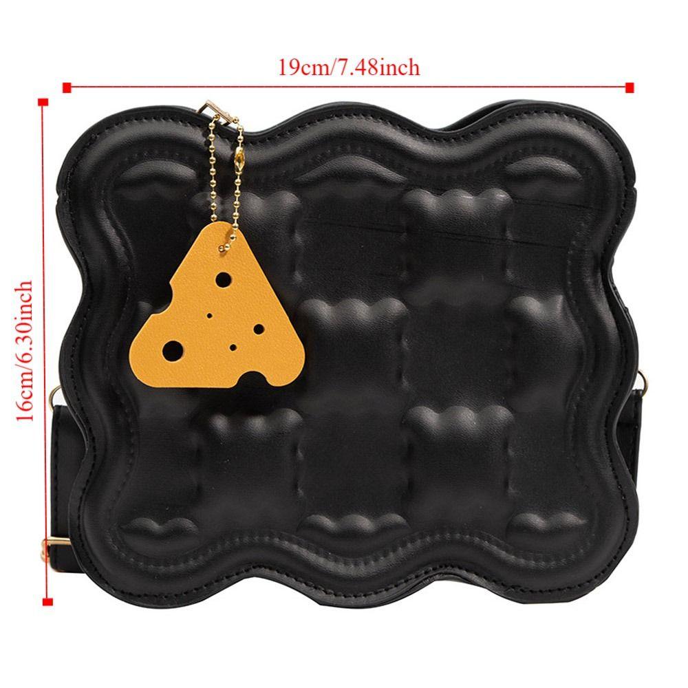 Повседневная сумка-мессенджер из искусственной кожи Мини-сумка через плечо Простая сумка через плечо Cheese Shopping