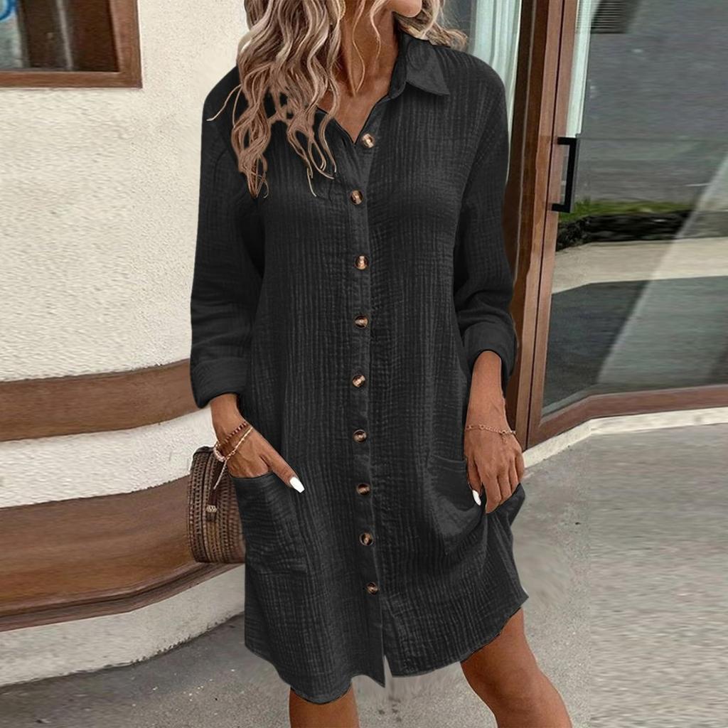 13/5000 Женское модное платье с V-образным вырезом, свободного кроя, с длинным рукавом