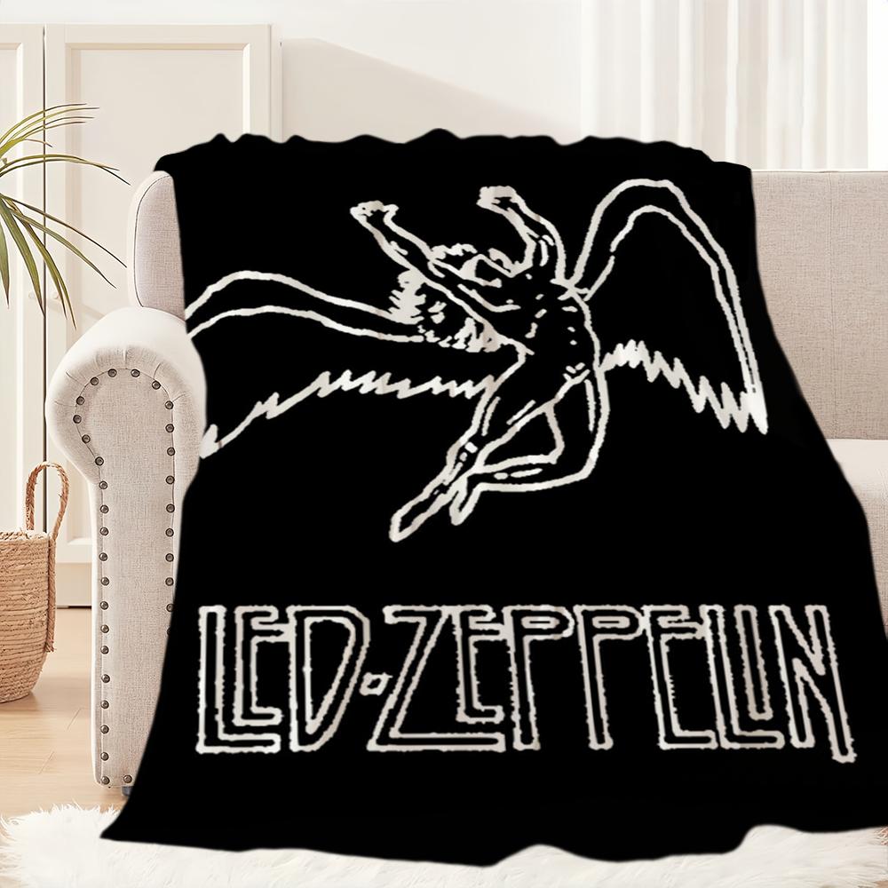 ROCK Band Blanket Plush Nap Sofa rug for Living L-LedS Z-Zeppelin-ES Room Warm Office Bedroom Birthday Home Travel Kid Gifts