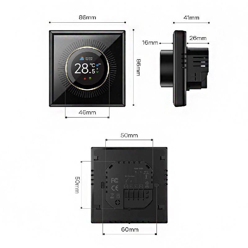 Graffiti Smart Voice-Controlled Temperature Controller with Two-Way Rotation and 1.3-inch Screen