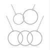 Double Circle Necklace S925 Sterling Silver Double Ring Circle Popular Necklace Accessories