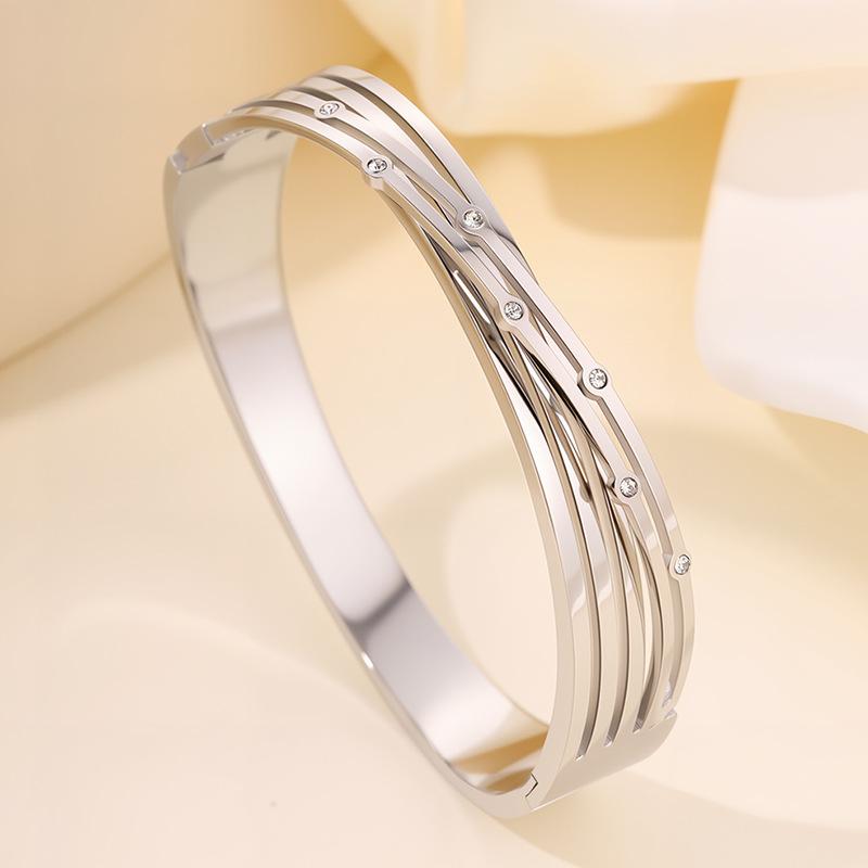 Titanium Steel Braided Bracelet Couple Fashion Bamboo Bracelet