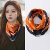 Korean-Style Magnetic Buckle Square Scarf: Women's Winter Neck Warmer & Fashionable Pendant Accessory