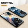 For Honor 400 Pro 5G (Global) Case Starry Sky Pattern Tempered Glass Phone Cover