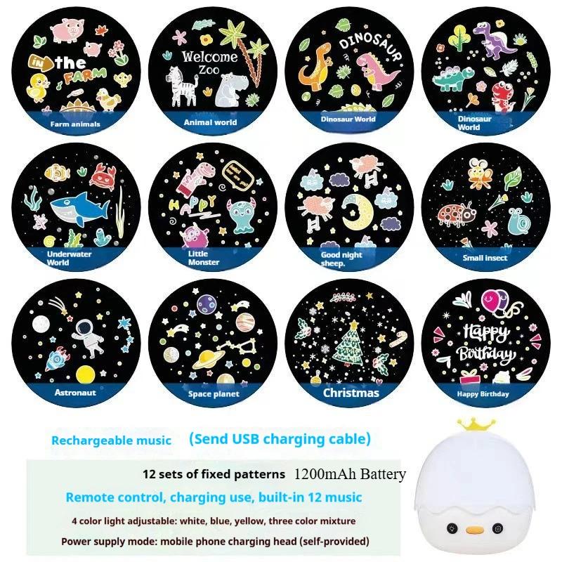 Starry Sky Projection Music Bluetooth Night Light Dreamy Gift Rotating Bedroom Bedhead Atmosphere Lighting