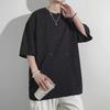 Men's Starry Sky Short-Sleeve T-Shirt: Casual, American-Style, Loose, Comfortable, Trendy, All-Match Summer Top.