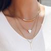 Simple Personalized Love Necklace Multilayer Pendant Clavicle Chain New Double Design Necklace