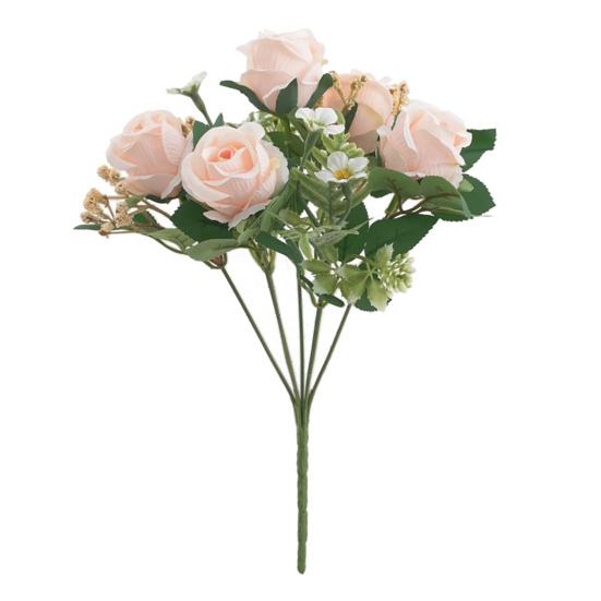 Artificial Flower Good Detail Realistic No Wither No Watering Long-lasting Fake Rose Photo Prop Table Centerpiece Wedding Party Decor Supplies