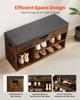 Entryway Shoe Bench, 805 x 305 x 445 mm Shoe Storage Organizer with Hidden Lift Top Storage Space, 300lbs Bench with Cushion Seat and 3 Cabinets for