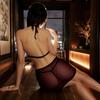 Aishangyou эротическое белье сексуальная прозрачная сетчатая юбка с разрезом горячий прозрачный соблазн костюм страсти женский