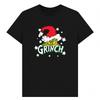 THE GRINCH Unisex Adult Santa Hat Stars T-Shirt