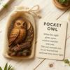 Animal Pocket Hug with Positive Card Emotional Support Love Heart Wolf Turtle Owl Rabbit Crow Pocket Token Decoration Inspirational Encouragement Gift