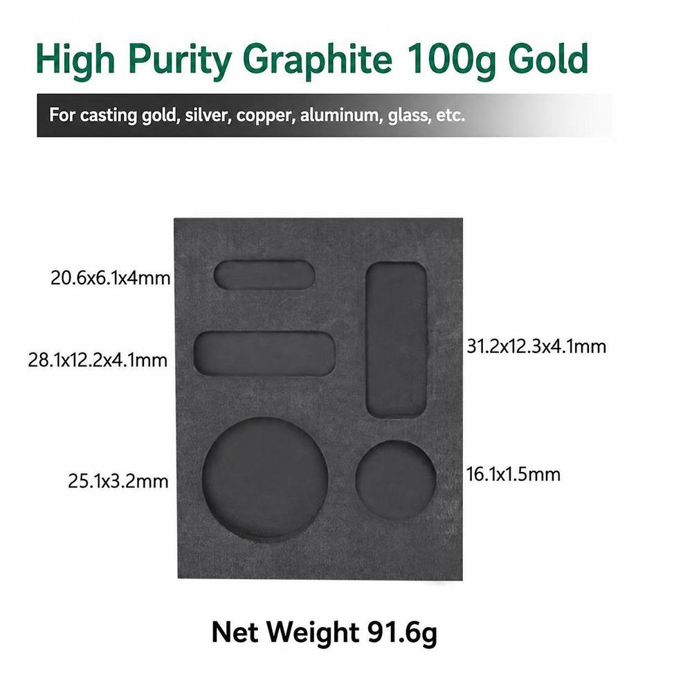 1Pcs Black Porous Crucible Mould Gold Silver Ingot Mold for Non-Ferrous Metal Smelting