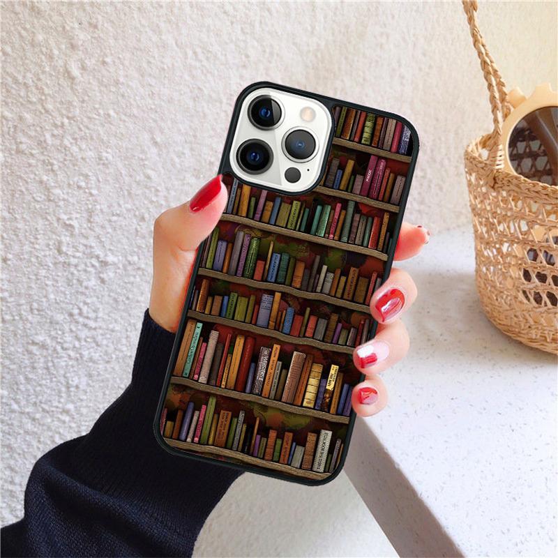 Винтажная Книжная Библиотека Полка для Книг Чехол для Телефона для iPhone 17 Air 16 15 14 12 13 PLUS 11 PRO MAX Чехол Fundas Оболочка