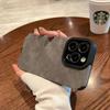 Роскошный матовый кожаный чехол для телефона для iPhone 16 15 14 13 12 11 Pro Max Plus Защита камеры Ударопрочный Силиконовый Мягкий Задний чехол
