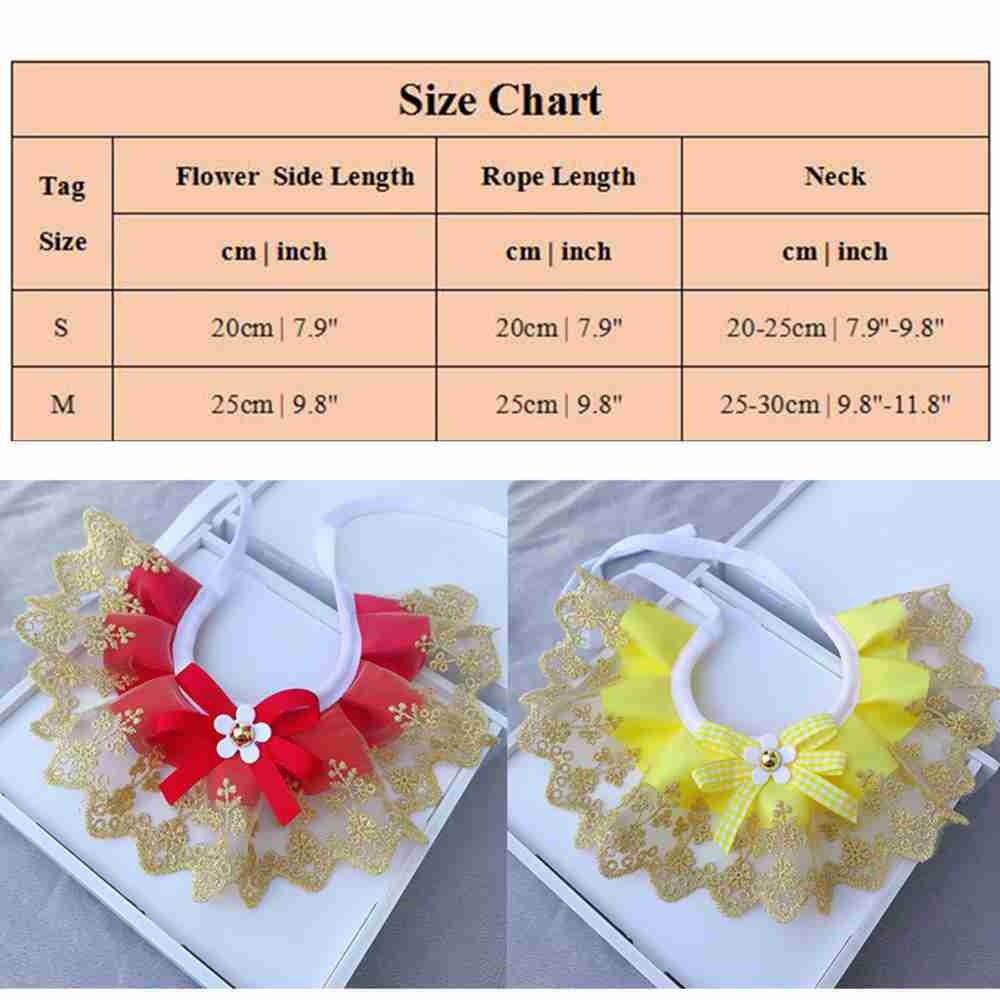 Мода Шейный ремешок Колье с кошкой Собачий шейный платок Кружевная сетка Бант Ошейник для питомца Веревочка для щенка Слюнявчик