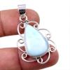 Natural Republic Larimar Gemstone 925 Solid Sterling Silver Pendant 1.5" G1t37