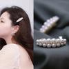 Beautiful Pearl Barrettes Fashionable Pearl Diamond Studded Metal Hair Clip Temple Hair Accessories