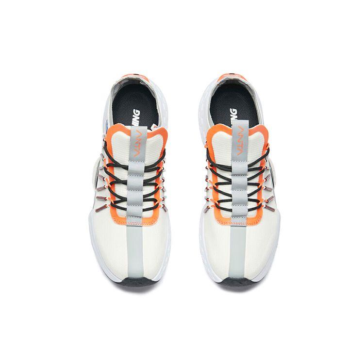 Anta Кроссовки мужские Snoopy X Moon Landing 50th с амортизацией, нескользящие, прочные, низкие, белые, оранжевые 91935505-2