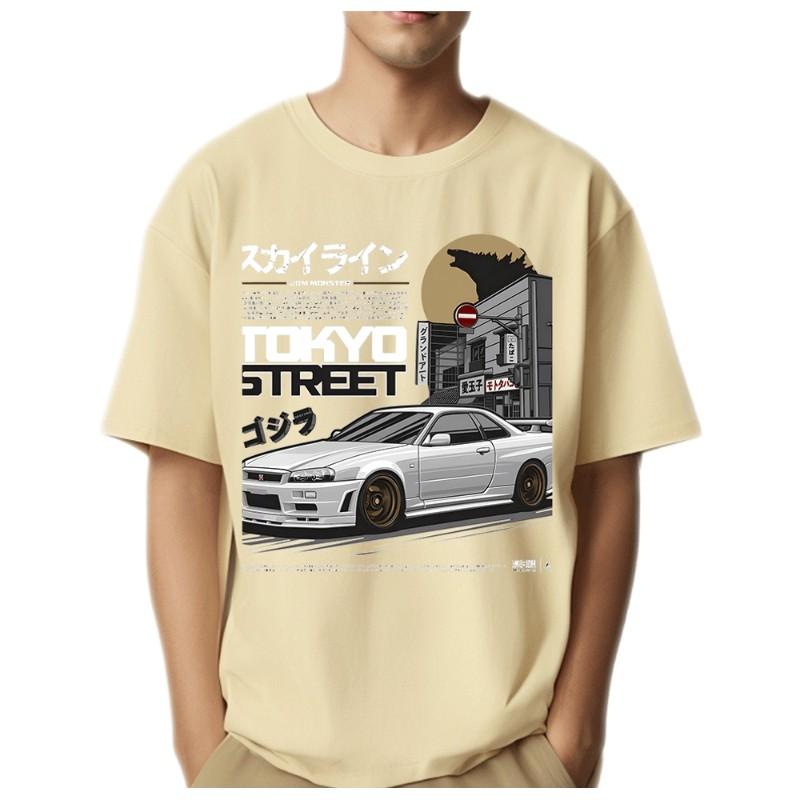 NissGTR Drift Автогонки Футболка Мужчины Женщины Хип-Хоп Харадзюку Мода Повседневная Короткий Рукав Графические Футболки Топы Мужская одежда