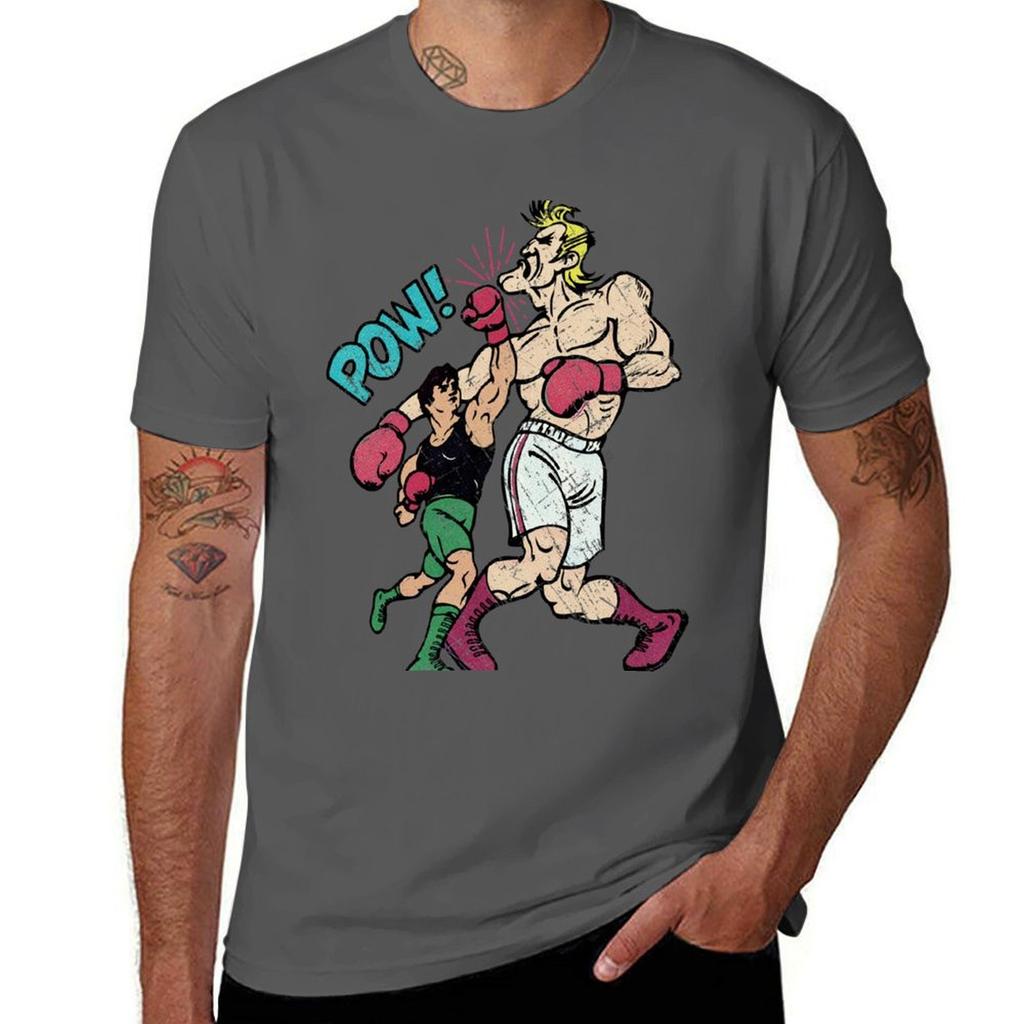 Punchout Vintage Poster V01 Tshirt Thanksgiving Casual Tee