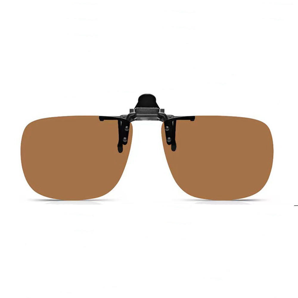 Men Polarized Sunglasses Clip Can Be Flipped Up Myopia Glasses Clip Anti-UV400 Night Driving Fishing Glasses Accessory