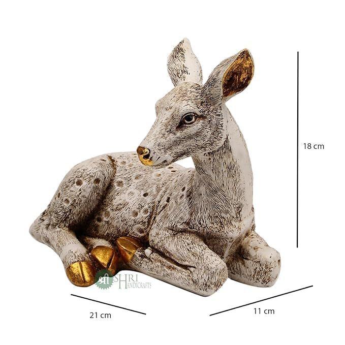 Статуэтка Оленя Экспонат Античная Отделка Настольный Акцент Коллекционные Фигурки для Дома и Предметы Декора Интерьера Ручной Работы Дикое Животное