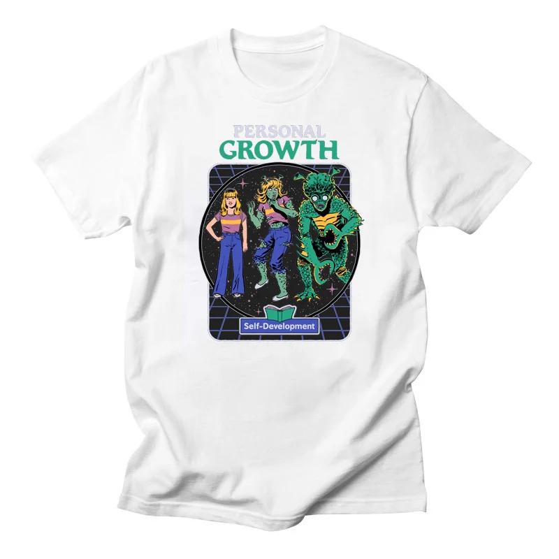 Винтажная футболка Horror Alien Are Tshirt Men We Here Yet Funny Death Demon Harajuku Men Tee 90 Evil Graphic Camisetas Ropa Hombre