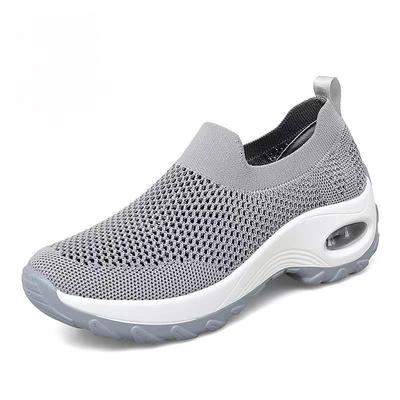 Сделано в Китае Новые спортивные туфли женские большие женские туфли Летающие плетеные женские туфли на плоской подошве повседневные дышащие туфли