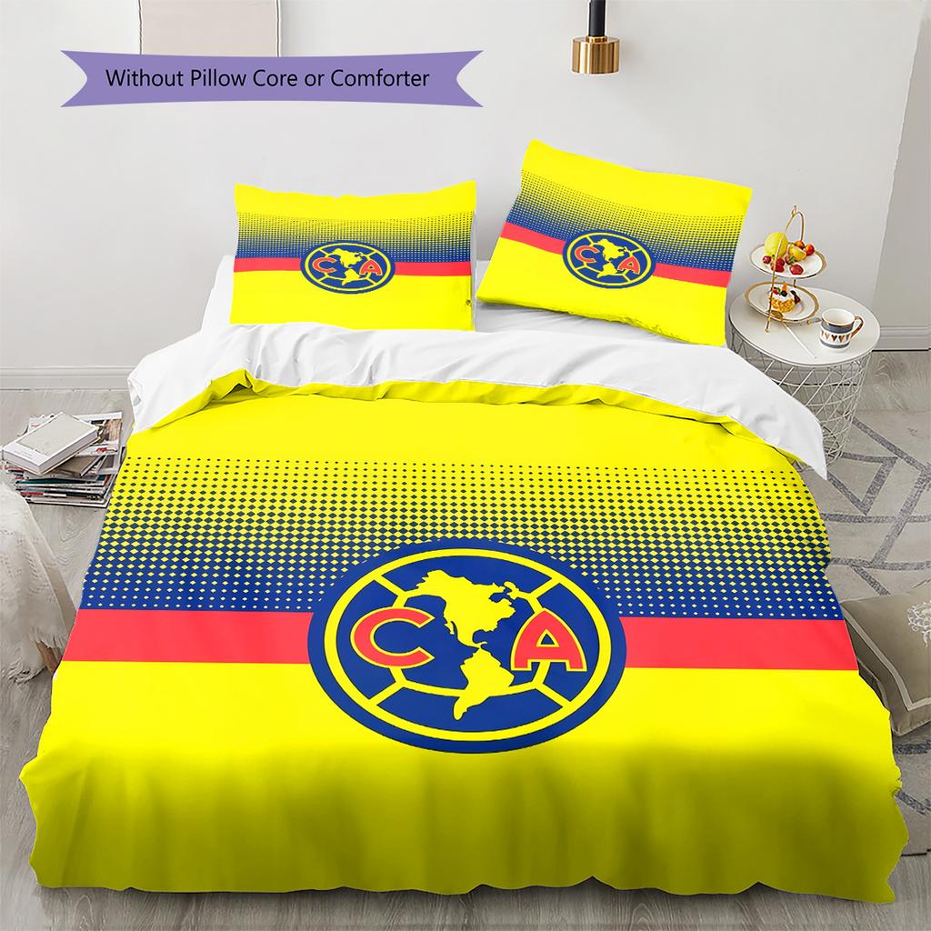 Club América Pattern Bedding Quilt Set Home Decoration Gift (1 * duvet cover + 2 * pillowcase without core)