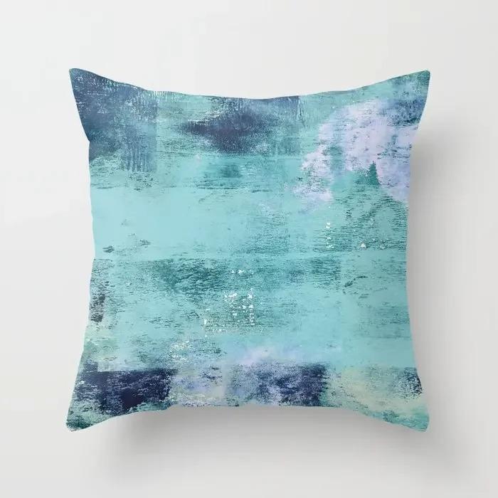 Модная абстрактная синяя наволочка для подушки автомобиля, чехлы для дивана