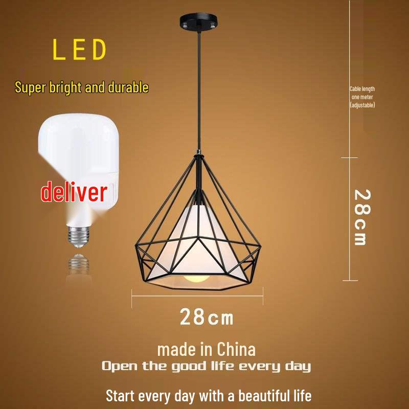 Влиятельный Салон Красоты Ретро-Люстра с Алмазным Декором для Парикмахерской или Магазина Молочного Чая