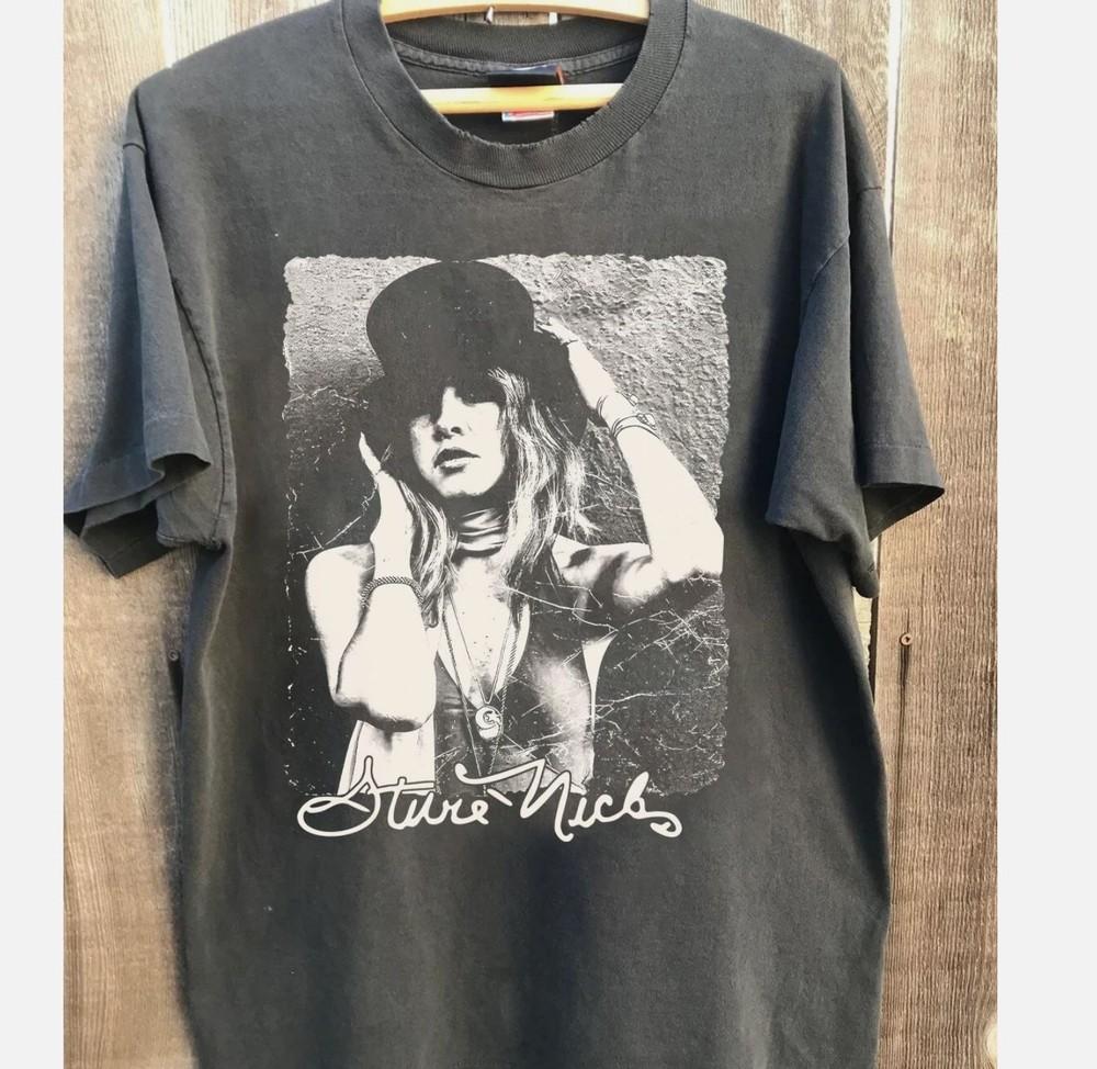 Stevie Nicks Shirt Stevie Nicks Rock Fans T-shirt Reprint Chacoal Color