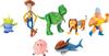 Disney & Pixar Toy Story Action Figures 7-Piece Set Woody, Slinky, Rex, Hamm, Alien, Rocky & Shark Disney 100 Collectible