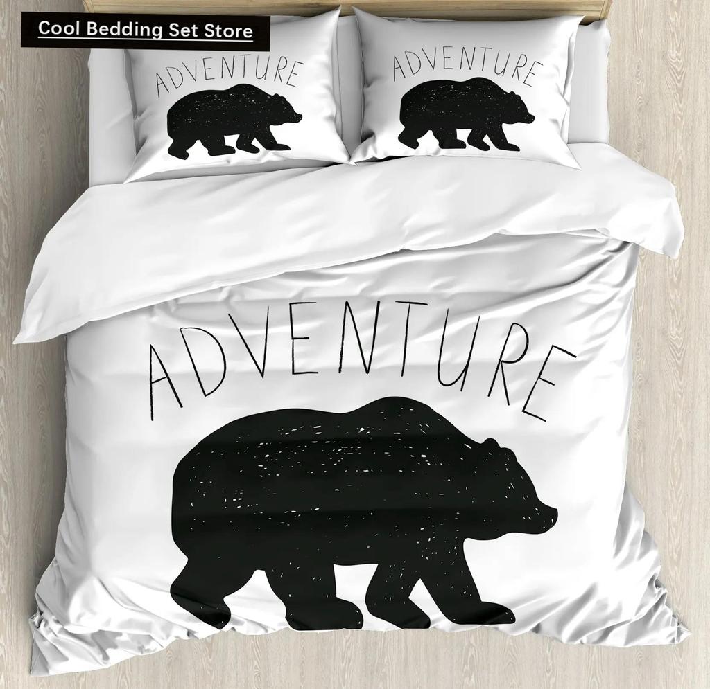 Комплект постельного белья Adventure с тематикой Wilderness Комплект постельного белья Double Queen King Size Комплект постельного белья из полиэстера Наволочка