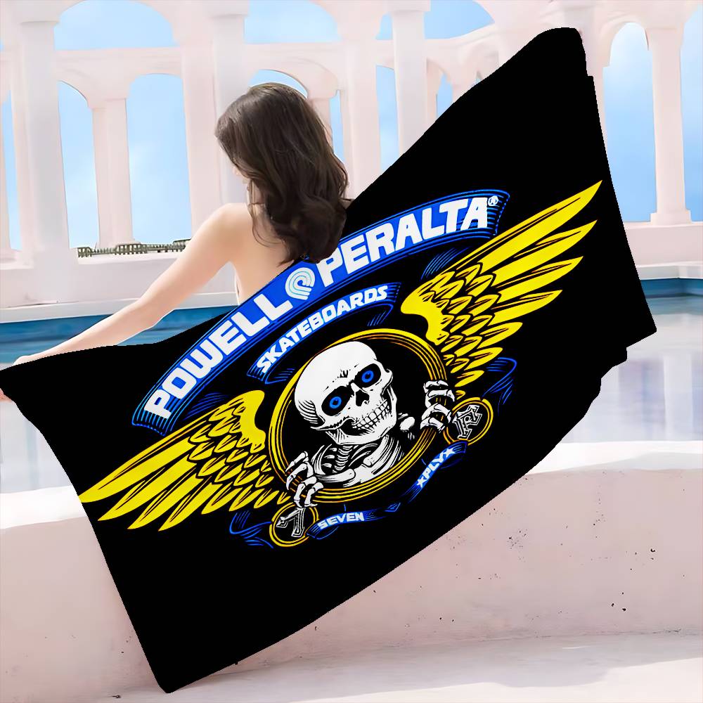 Классический P-Powell P-Peralta Логотип Большие Микрофибровые Пляжные Полотенца Быстросохнущее Полотенце Песочные Пляжные Полотенца Полотенце для Бассейна Для Путешествий Плавание Йога