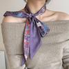 Large Size Long Silk Scarf Korean Hair Band Fashion Silk Scarves  For Women