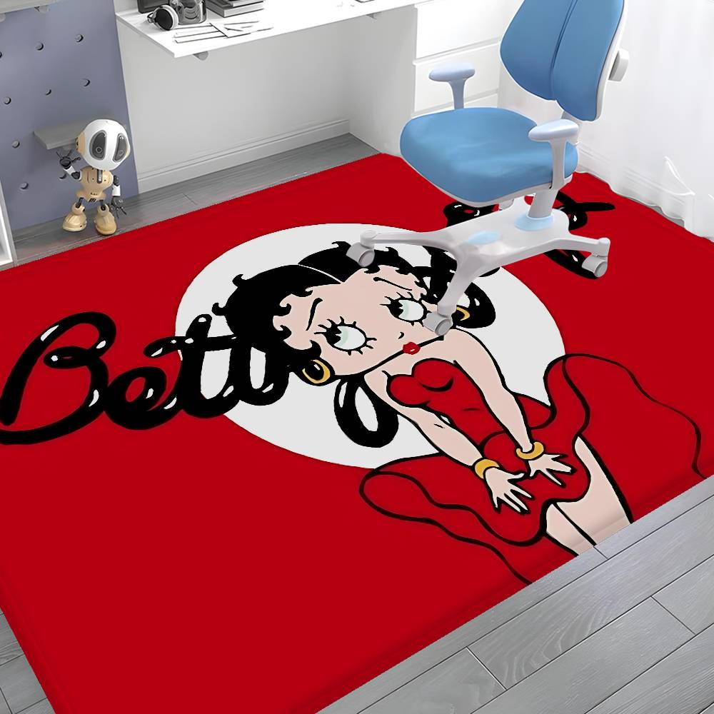 B-Betty Girl B-Boop Door Mat Washable Non-Slip Living Room Sofa Chairs Area Mat Kitchen Doormat Area Rug