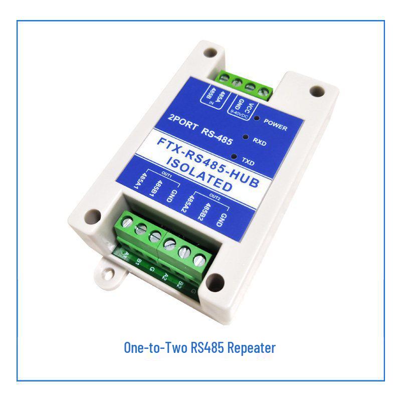 RS485 Industrial Grade 4-Port Hub Repeater with Lightning Protection, Isolated 1-in 4-out Configuration