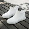 Rain Shoes Women's Outer Wear Short Rain Boots Non-slip Water Shoes Student Short Warm Couple Rubber Shoes Men's Fashion
