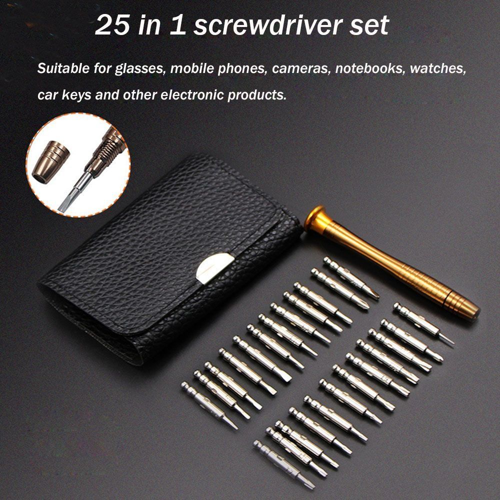 1Set Pocket Tools Screwdriver Set 25 In 1 Repair Tools Kit  for Camera Watch Tablet PC Repair