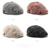 Women's washed corduroy denim forward cap, outdoor men's sun hat, painter's hat, beret