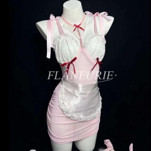 New cute erotic underwear pure desire bunny girl with steel ring small chest big flirting uniform free suit