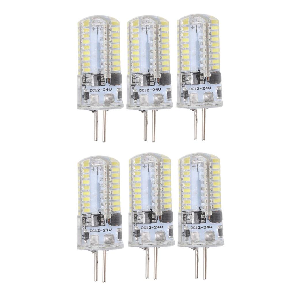 TOPINCN Светодиодная лампа GY6.35, Светодиодный конус, 5 Вт, 6000-6500K, 6 шт., AC12V, 500 лм (Холодный белый)